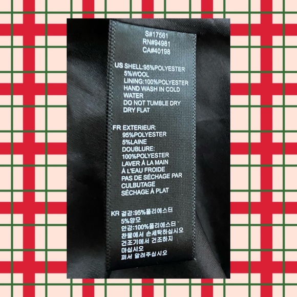 💝👼😇 TWENTY-ONE Red Plaid Cape/Short Coat - Size S/P - Picture 9 of 11